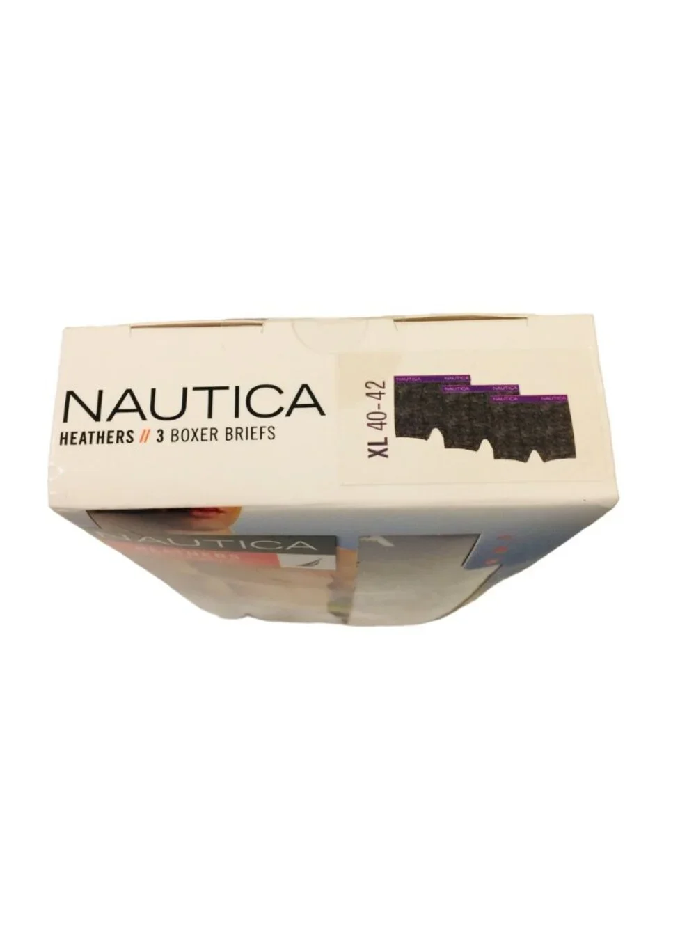 Nautica Men's Heathers Boxer Brief Size XL 40-42 Set of 3 Poly Blend